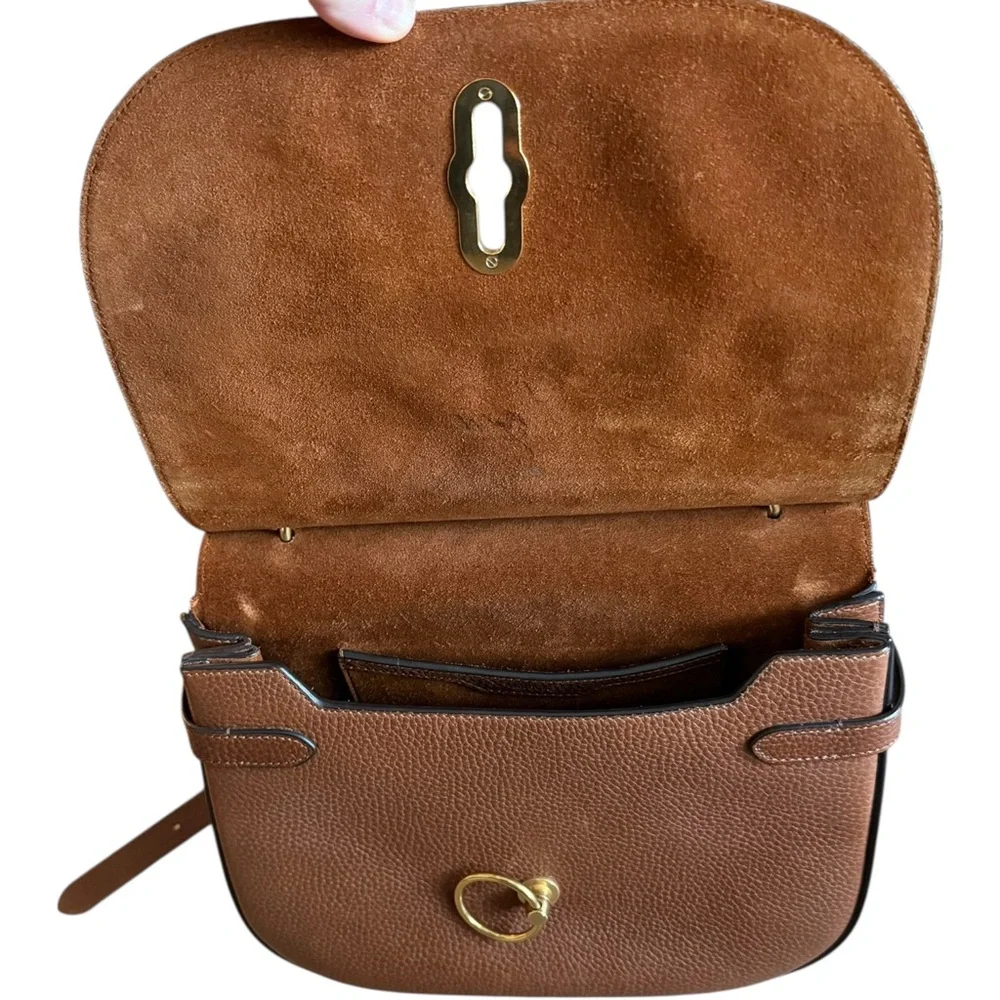 Mulberry Small Amberley Satchel Oak Brown Classic Grain Leather Crossbody - Picture 5 of 6